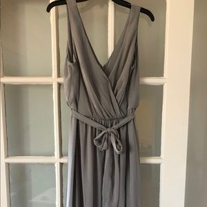 Davids Bridal Bridesmaid Ruffle-Trim Chiffon Dress